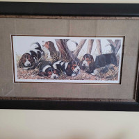 Painting-Bassett Hound Pups