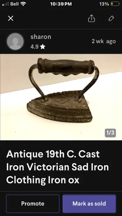 Antique Sad Iron, View more
