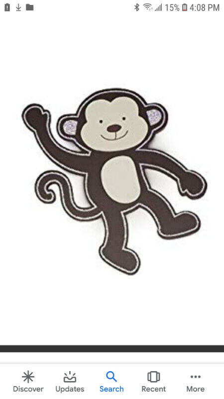 Monkey wall hanging decor for baby/toddler room in Multi-item in Sudbury