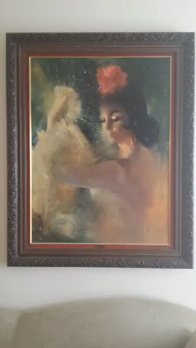 Runci dancer print in wood frame, View more