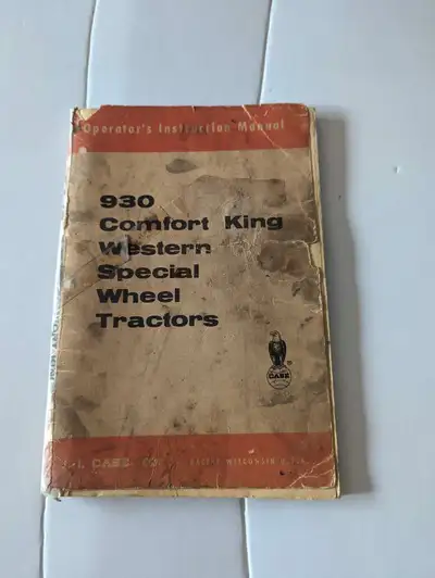 VINTAGE CASE 930 COMFORT KING TRACTOR OPERATOR'S MANUAL 99PAGE, View more