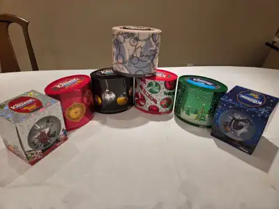Vintage Unique Kleenex Festive Holiday Collection  Tissue Boxes, View more