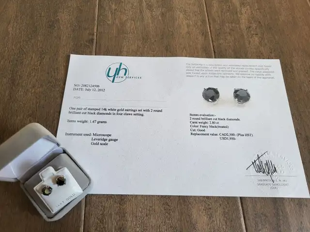 Brand New 14K White Gold Brilliant Diamond Earrings For Sale in Jewellery & Watches in London - Image 6