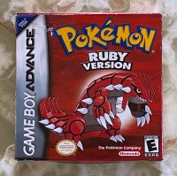 Pokemon Ruby GameBoy Advance game with Special Ticket