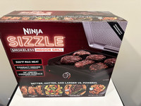 Ninja Sizzle Smokeless Indoor Grill - Brand New