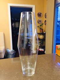 Unique High Quality Tall Tapered Cylinder Clear Glass Vase