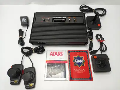 This bundle includes all OEM (original) components: ✅ Atari 2600 CX2600 Console ✅ 2 OEM Atari joysti...