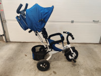 Qaba Multi-Function Baby Tricycle 4 In 1 - Blue
