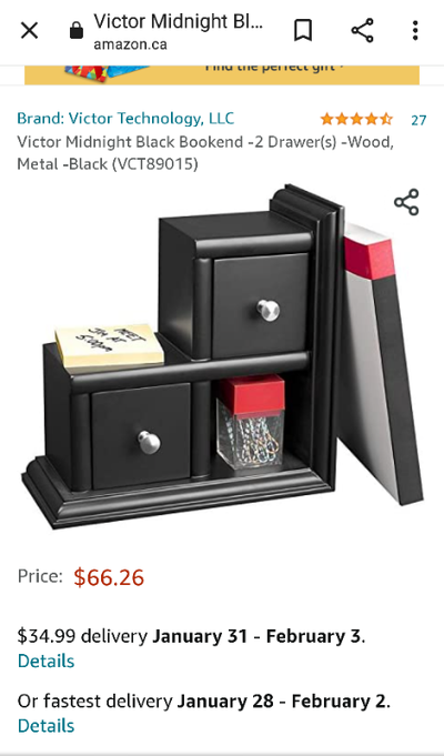 Victor Collection Reversible Book End $20 EACH or $35 PAIR (2), View more