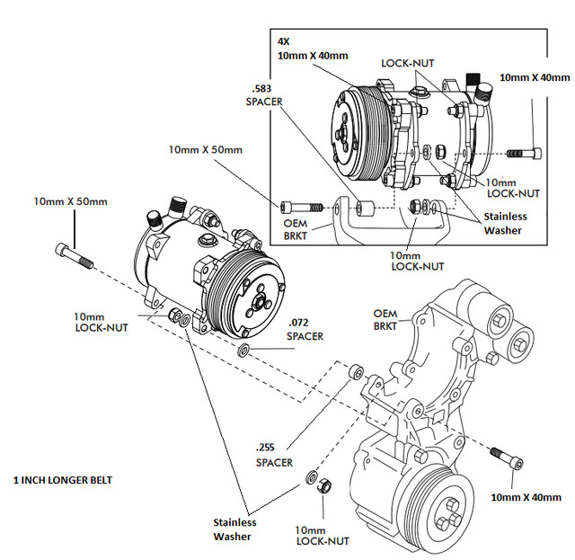 Conversion Mounting Kit R4  to Sanden Compressor in Engine & Engine Parts in Belleville - Image 3