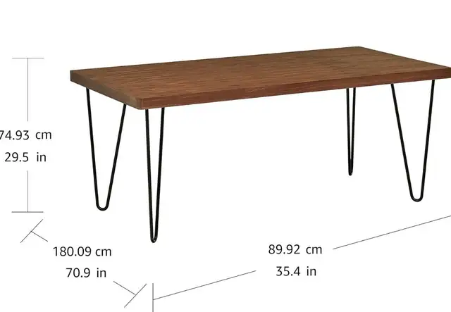 Rivet Modern Walnut-Finish Dining Table in Dining Tables & Sets in Oshawa / Durham Region - Image 4