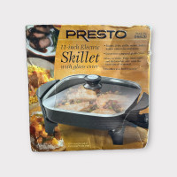 “PRESTO” 11-inch Electric Skillet with glass cover