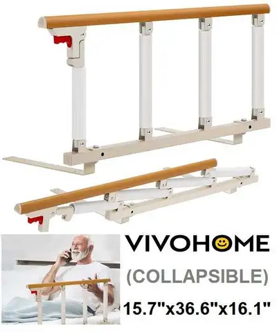 VIVOHOME COLLAPSIBLE Folding Bed Rail For Adults / Seniors, View more