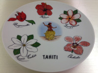 Assiette Souvenir de Tahiti
