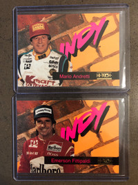 Mario Andretti and Emerson Fittipaldi Cards