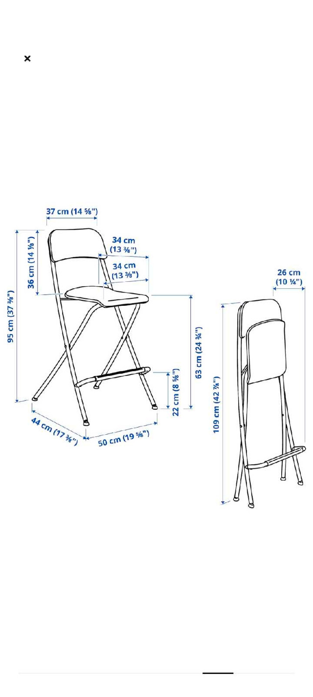 Ikea Franklin Folding Chair  dans Chaises, Fauteuils inclinables  à Ville de Montréal - Image 2