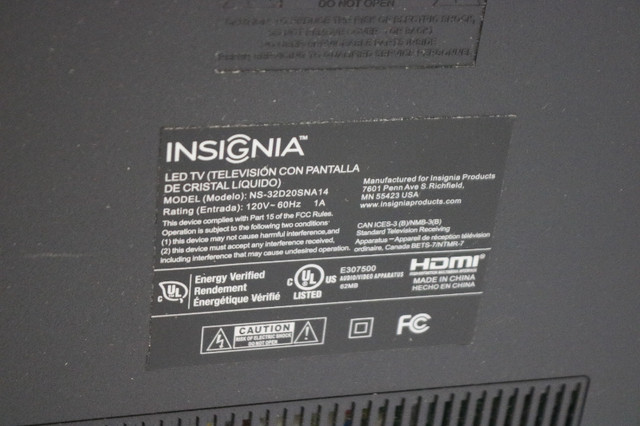 32"  TV INSIGNIA NS-32D20SNA14 (#38610-1) in TVs in City of Halifax - Image 4