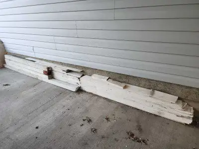 I'm selling a collection of scrap wood, painted white, there are 3x3 square posts, and some fence bo...