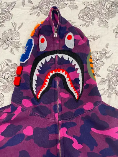 Bathing Ape BAPE Purple Camo Shark Hoodie, View more