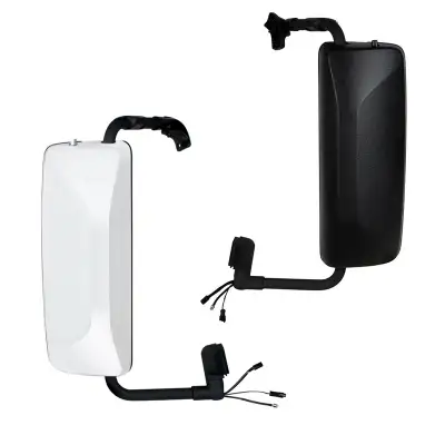 Volvo side Door Mirrors Black and Chrome Door Mirror Covers Chrome Door Mirror Arm Covers Convex Mir...