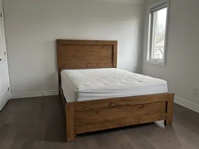 Queen Solid Wood Bed + Dresser & Mirror – Rustic  – Excelle, View more