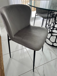 Grey Velvet Dining Chairs 