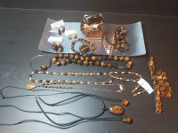 Rare antique Tiger Eye jewelry 