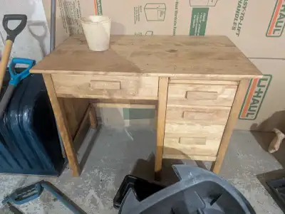 Antique wooden desk, View more