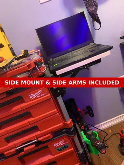 Collapsing Side Table for Milwaukee Packout - Side Mount & Arms, View more