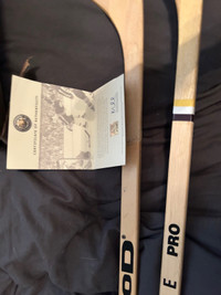  Bobby Orr and Ray Bourque signed stick 