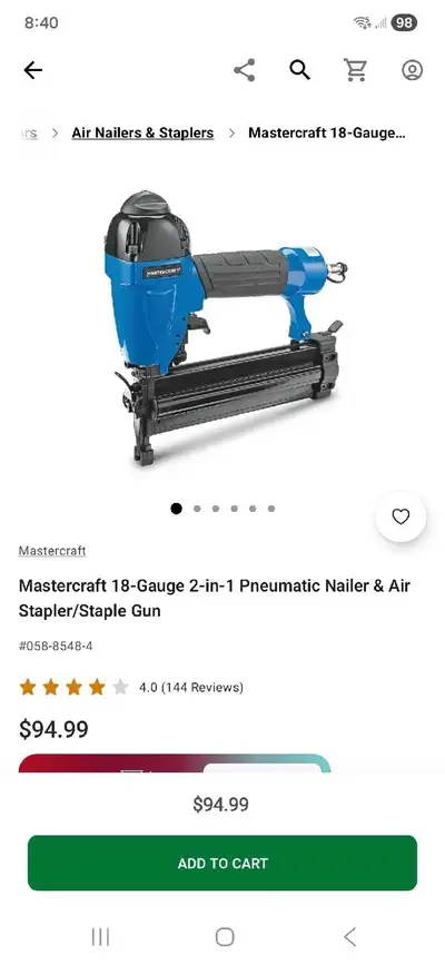 Brad Nailer (Mastercraft), View more