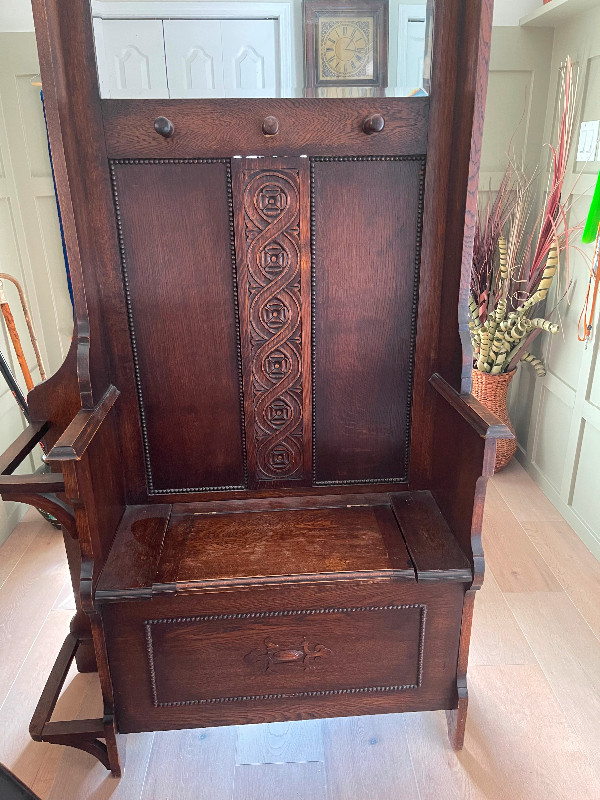 Antique Hall Tree in Hutches & Display Cabinets in Penticton - Image 2