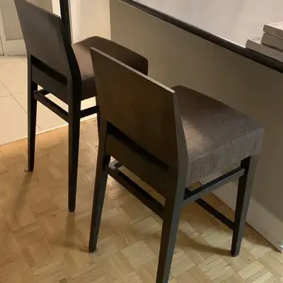 two kitchen island stools/brown bar stools, View more