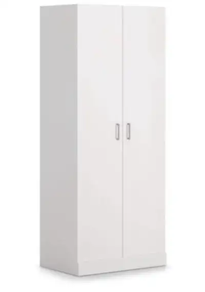 Brand New- 2 Door Wardrobe(White Wooden), View more