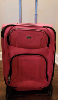 Pink American Tourister Carry On Bag 