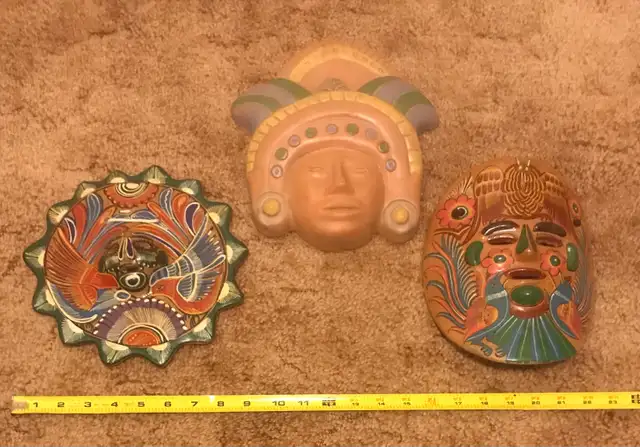 Terracotta tribal wall art masks - read ad for price in Outdoor Décor in London - Image 11