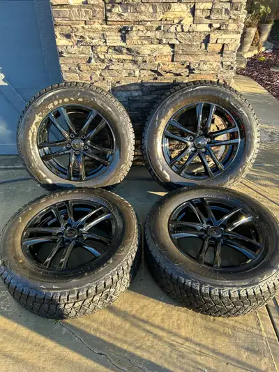 Winter Tires and Alloy Wheels 235/65R17 Used for 2 Seasons Cash or E-transfer