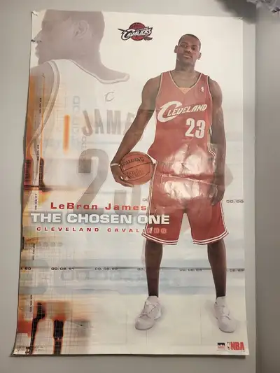Lebron James Basketball Rookie Poster, View more