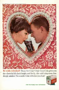 Vintage 1960 Coca-Cola Advertisement Romantic