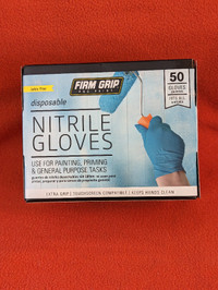 Non-latex disposable blue Nitrile gloves - fits all