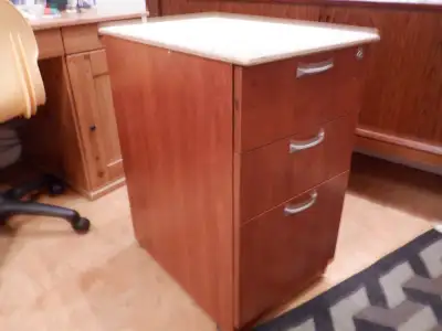 wood-top and -veneer filing cabinet, View more