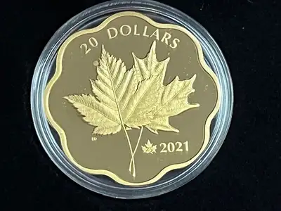 2021 $20 Iconic Maple Leaves - Pure Silver Coin, View more
