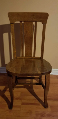 antique custom THICK oak chair