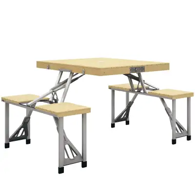 New Outsunny Folding Picnic Table with Seats, View more