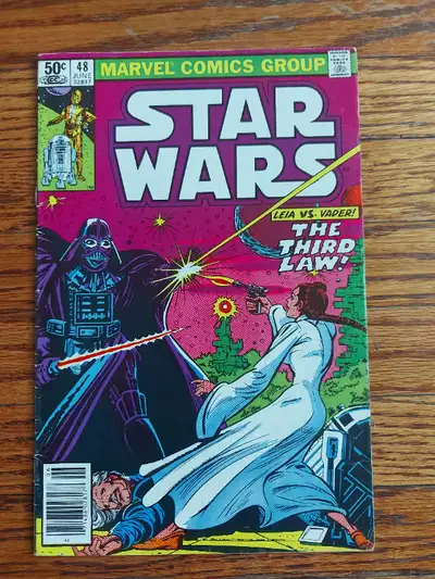 STAR WARS 48 NEWSSTAND VARIANT DARTH VADER vs PRINCESS LEIA 1981, View more