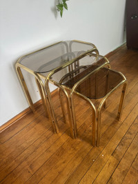 Gold side tables