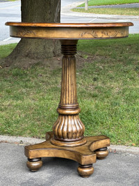 Solid Wood Table, Round, Bar Height
