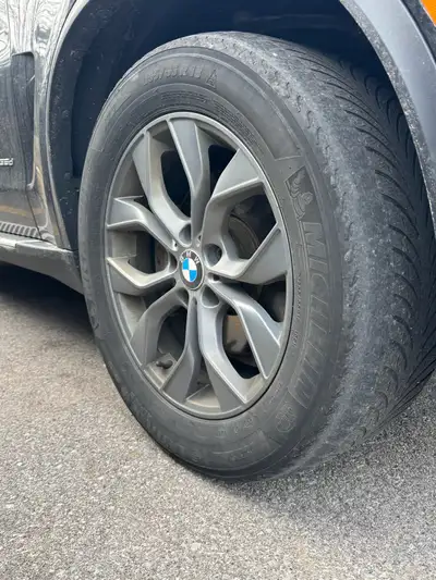 Up for sale is a set of four 18-inch BMW replica rims in a 5x120 bolt pattern. These were used as a...