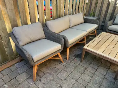 Kingsley Bate Patio Set - Grade A Teak & Sunbrella Fabric, View more
