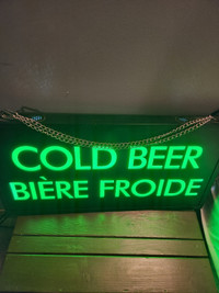 Light up cold beer sign